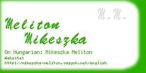 meliton mikeszka business card